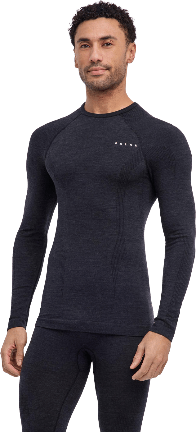 Falke Men's Longsleeve Wool-Tech Black Falke