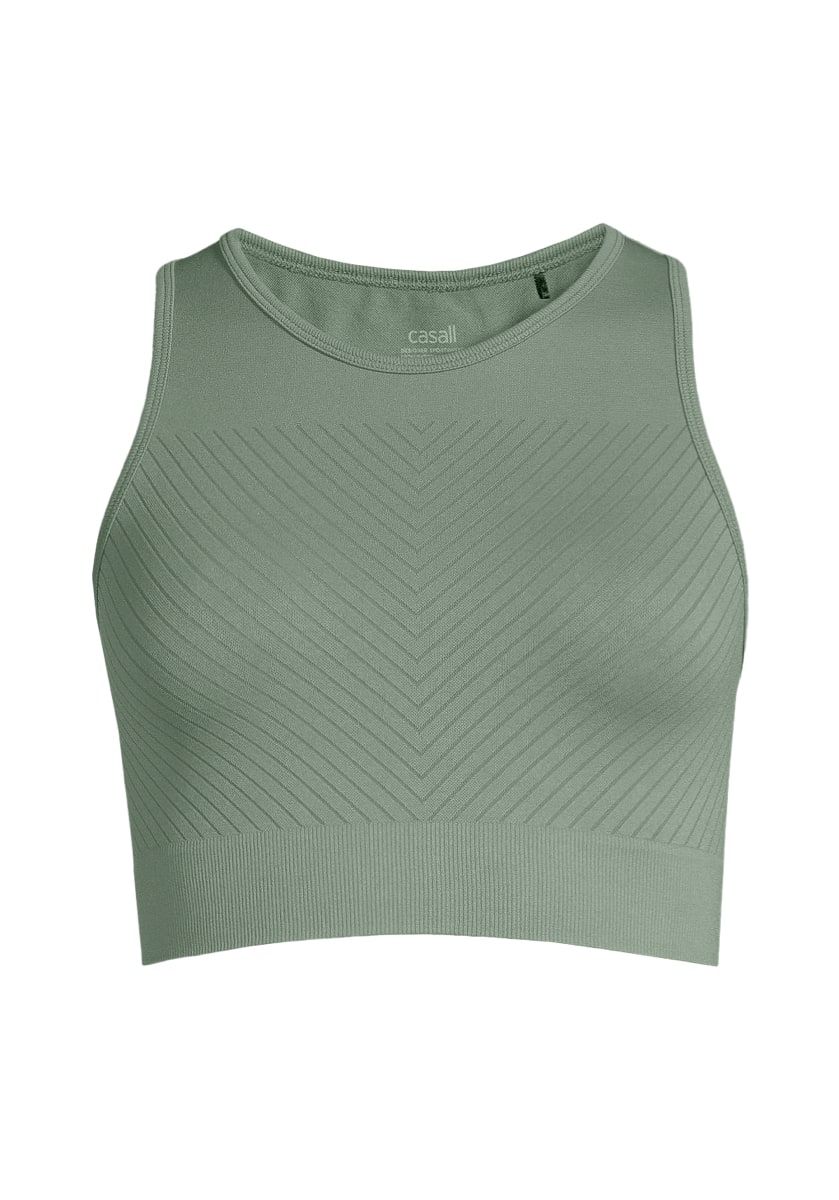 Casall Essential Block Seamless Sport Top Dusty Green