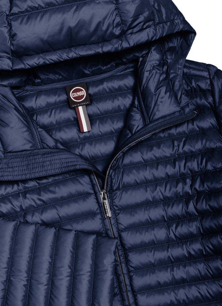 Colmar Women's Light Down Jacket With Hood Navy Blue Colmar