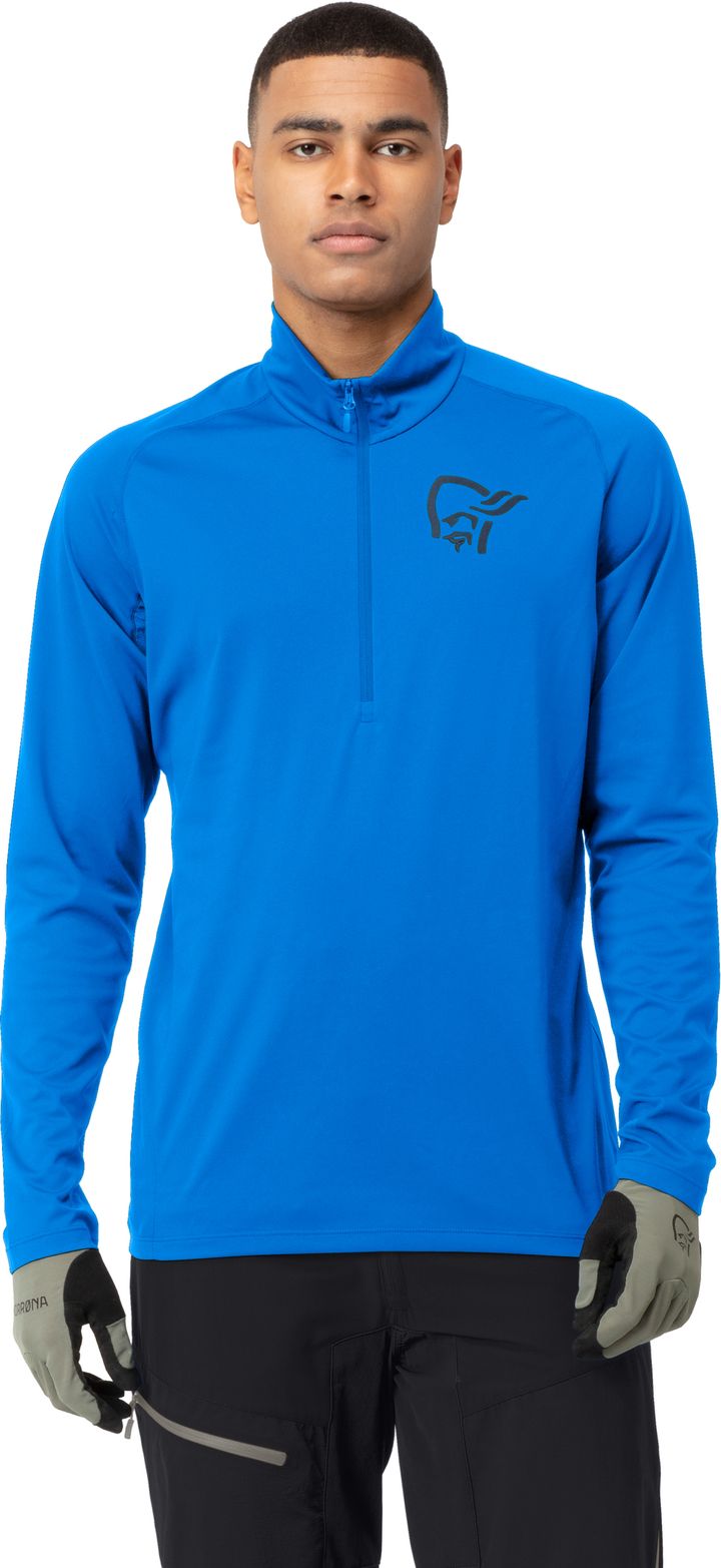 Norrøna Men's Fjørå Equaliser Long Sleeve Zip Top Skydiver Norrøna