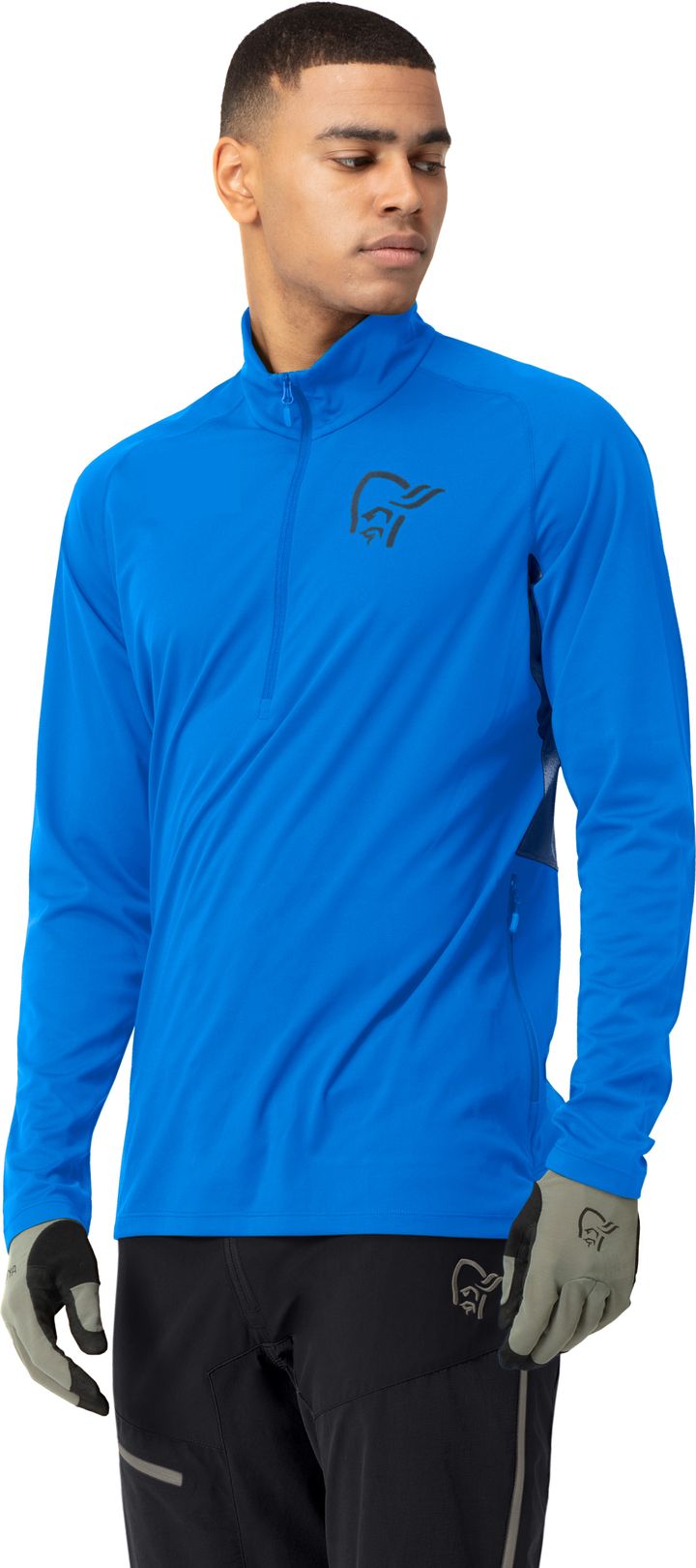 Norrøna Men's Fjørå Equaliser Long Sleeve Zip Top Skydiver Norrøna