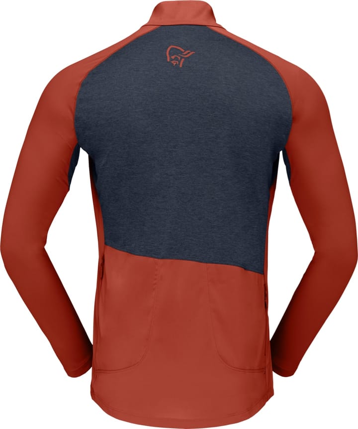 Norrøna Men's Fjørå Equaliser Long Sleeve Zip Top Rooibos Tea/Indigo Night Norrøna
