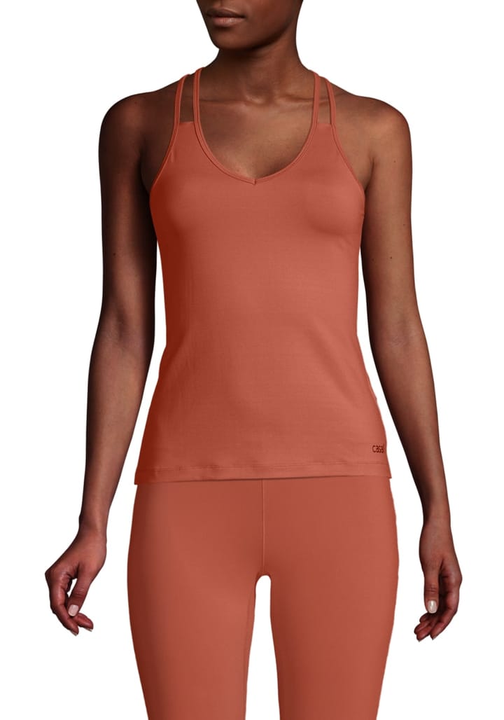 Casall Women's V-Neck Racerback Burnt Sienna Red Casall Casall Women's V-Neck Racerback Burnt Sienna Red Casall