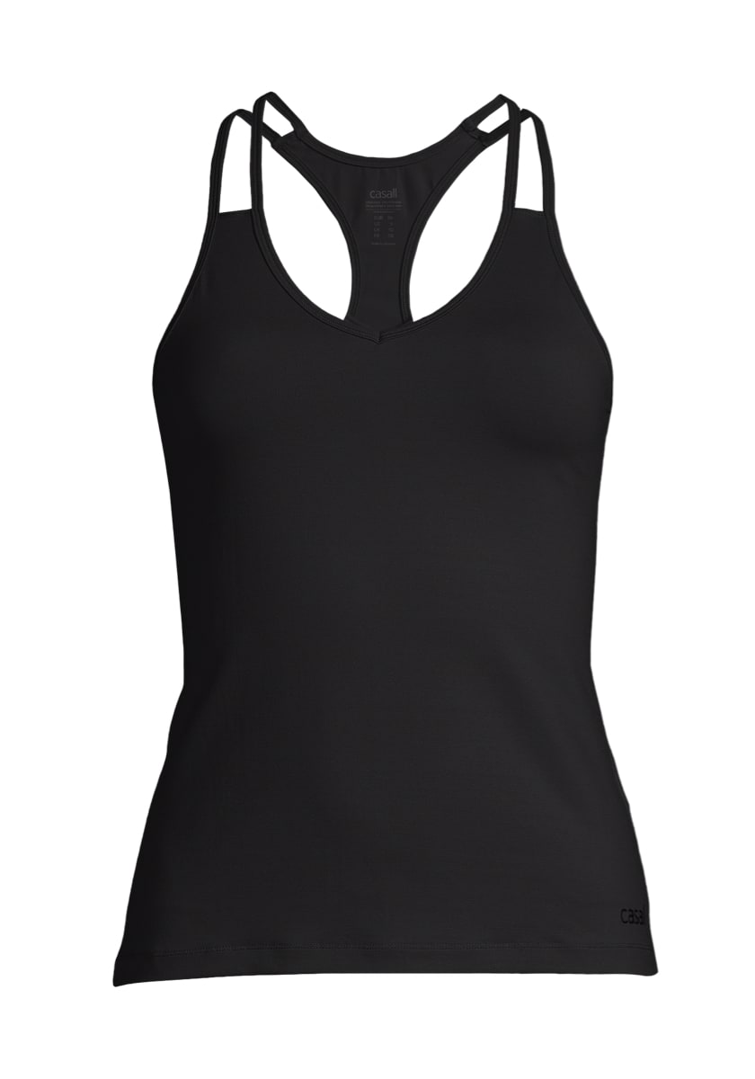 Casall V-Neck Racerback Black