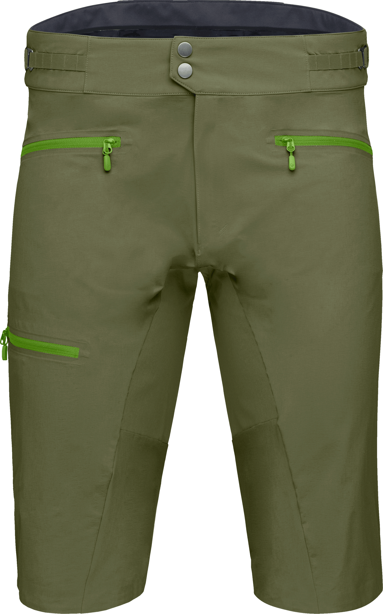 Norrøna Men's Fjørå flex1 Mid Weight Shorts  Olive Night/Norrona Green