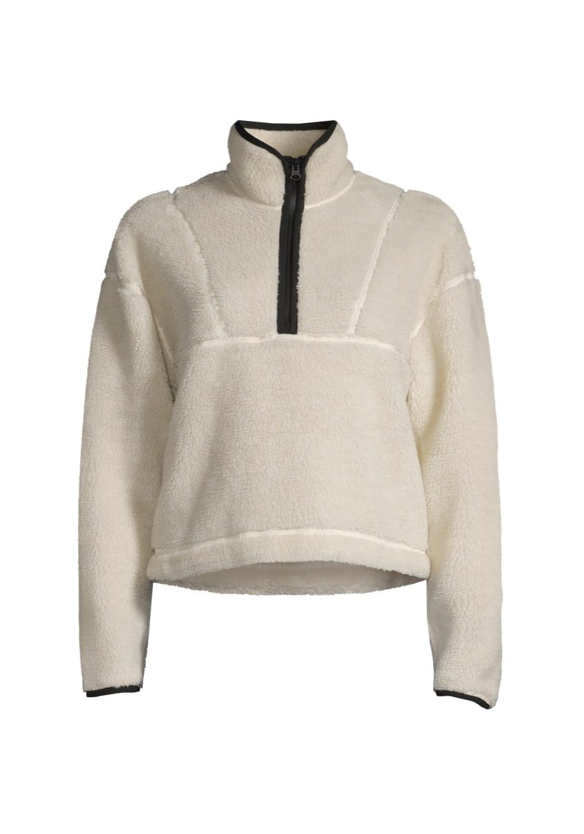 Casall Pile Half Zip Off White