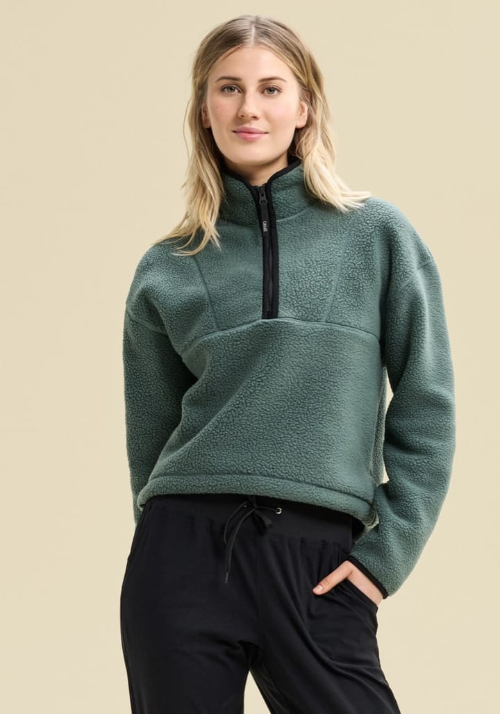 Casall Pile Half Zip Dusky Teal Casall Casall Pile Half Zip Dusky Teal Casall