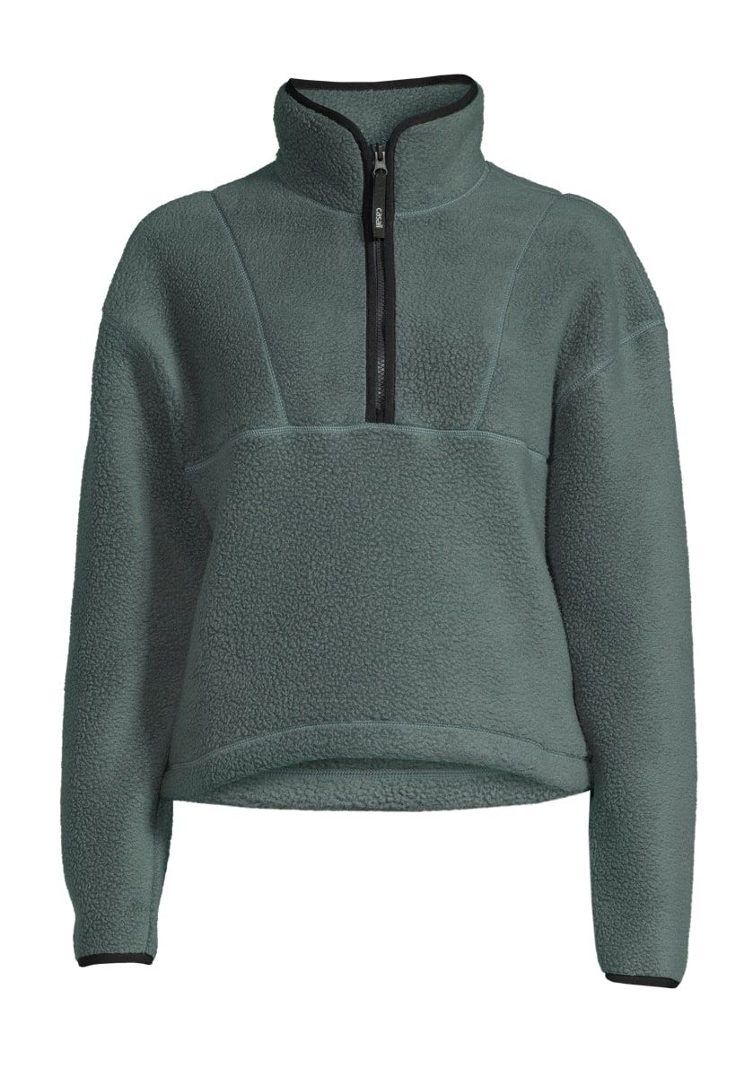 Casall Pile Half Zip Dusky Teal