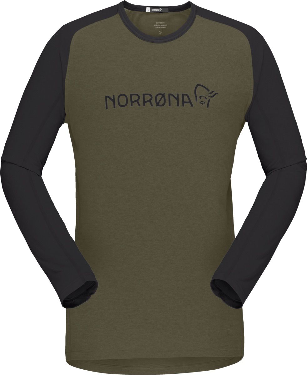 Norrøna Men's Fjørå Equaliser Lightweight Long Sleeve Olive Night