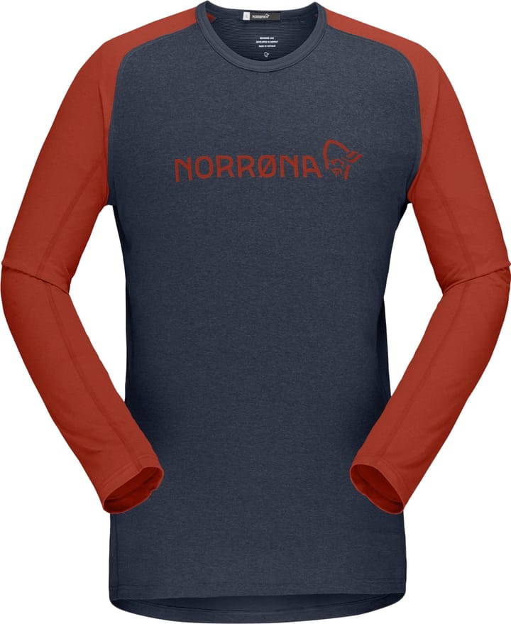 Norrøna Fjørå Equaliser Lightweight Long Sleeve (M) Rooibos Tea/Indigo Night Norrøna