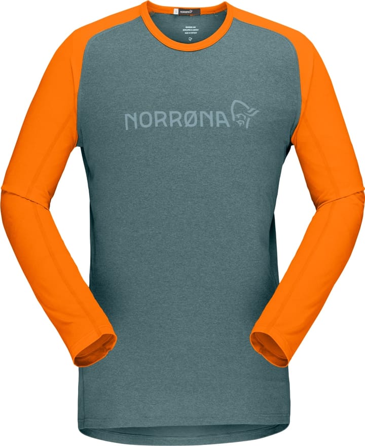 Norrøna Men's Fjørå Equaliser Lightweight Long Sleeve North Atlantic/Orange Popsicle Norrøna Norrøna Men's Fjørå Equaliser Lightweight Long Sleeve North Atlantic/Orange Popsicle Norrøna