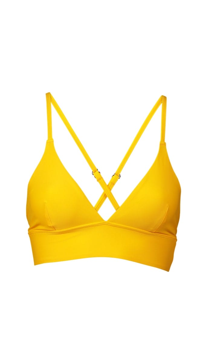 Casall Triangle Bikini Top Bright Sunset Yellow Casall