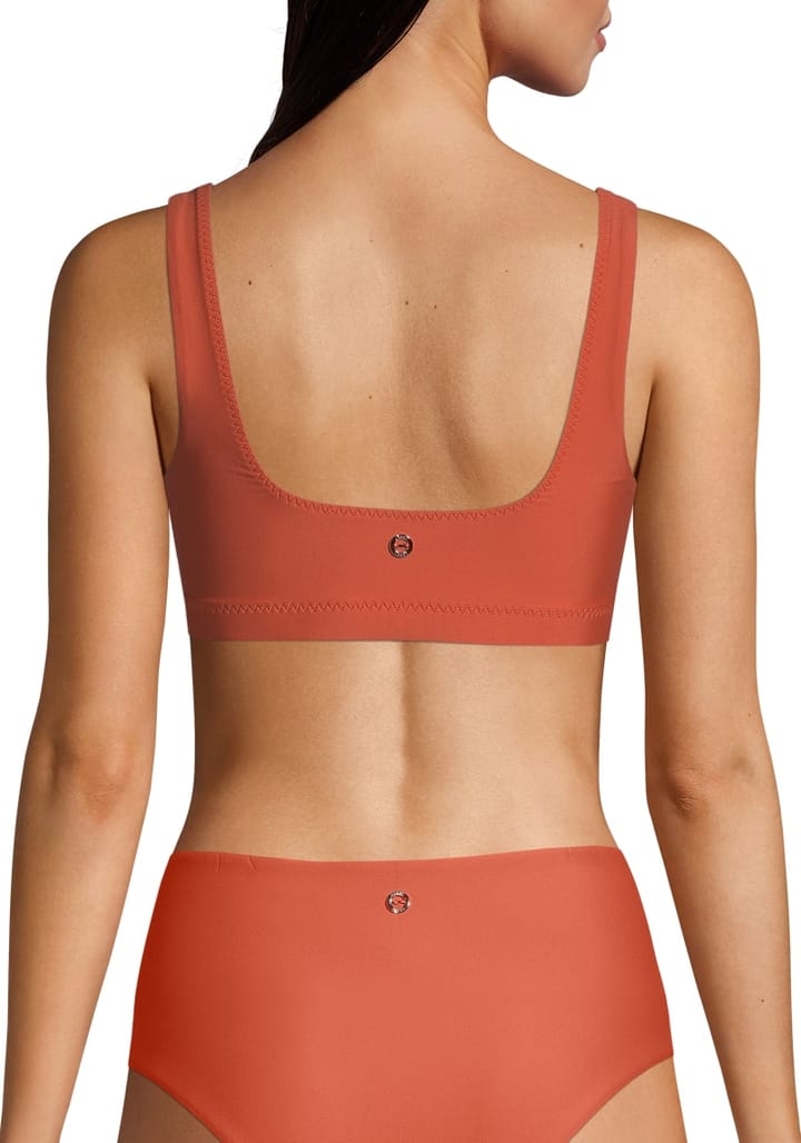Casall Women's Square Neck Bikini Top Dark Papaya Red Casall