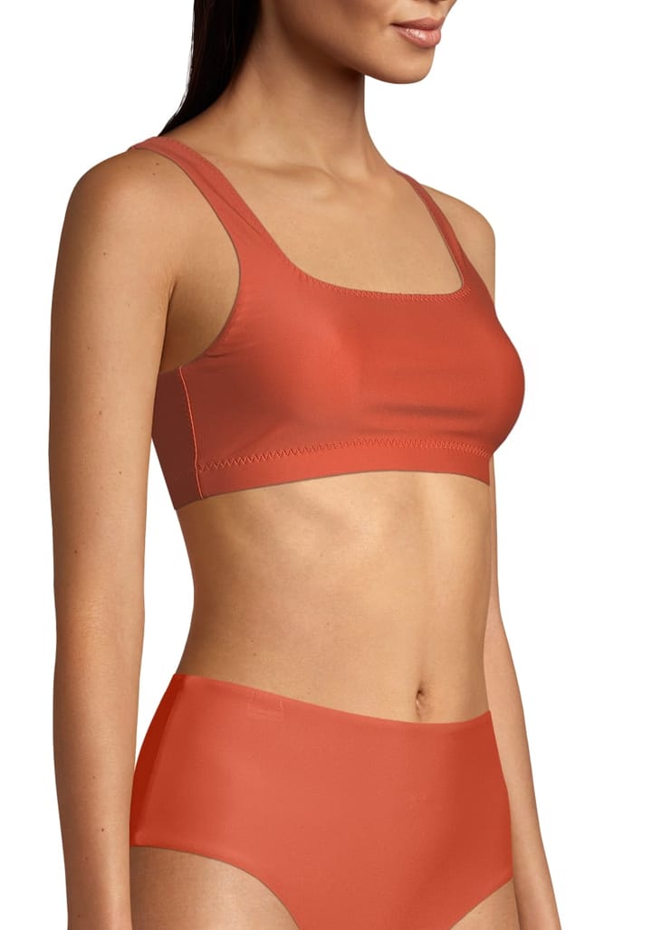 Casall Women's Square Neck Bikini Top Dark Papaya Red Casall