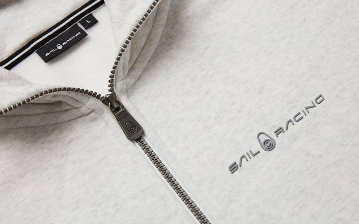 Sail Racing Men's Bowman Logo Zip Hood Light Grey Melange Sail Racing Sail Racing Men's Bowman Logo Zip Hood Light Grey Melange Sail Racing
