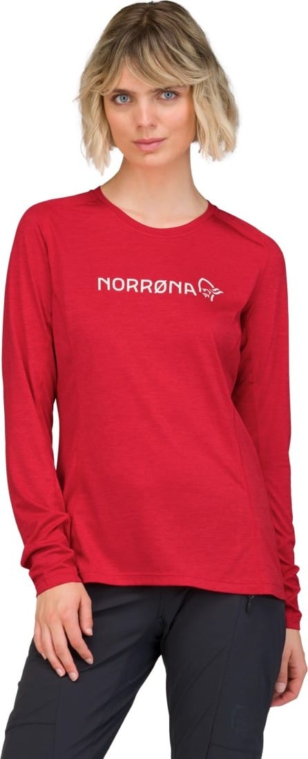 Norrøna Women's Fjørå Equaliser Lightweight Long Sleeve Aura Orange Norrøna