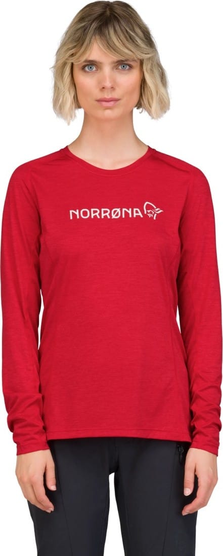 Norrøna Women's Fjørå Equaliser Lightweight Long Sleeve Aura Orange Norrøna
