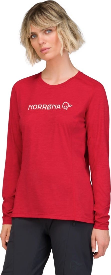 Norrøna Women's Fjørå Equaliser Lightweight Long Sleeve Aura Orange Norrøna
