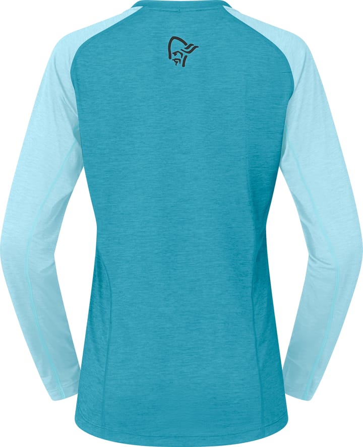 Norrøna Women's Fjørå Equaliser Lightweight Long Sleeve Brittany Blue/Aqua Haze Norrøna Norrøna Women's Fjørå Equaliser Lightweight Long Sleeve Brittany Blue/Aqua Haze Norrøna