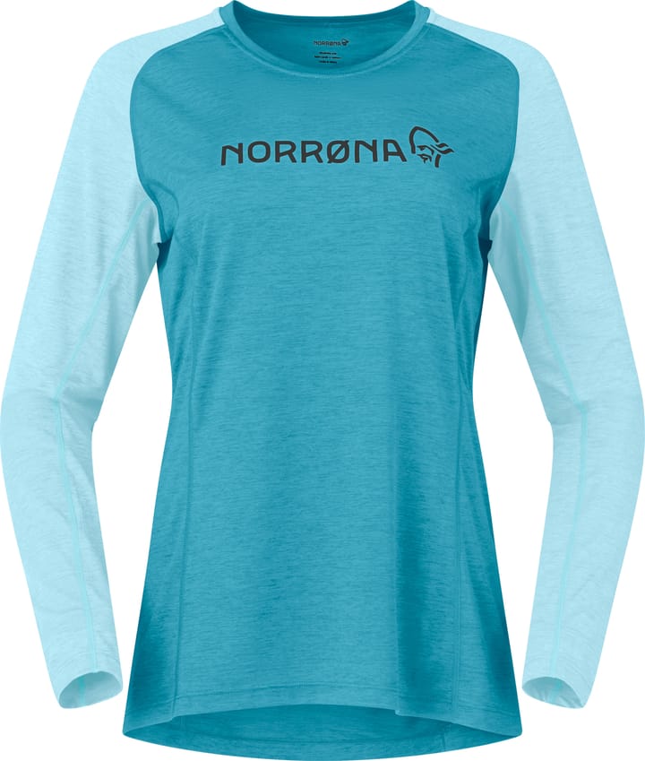 Norrøna Women's Fjørå Equaliser Lightweight Long Sleeve Brittany Blue/Aqua Haze Norrøna Norrøna Women's Fjørå Equaliser Lightweight Long Sleeve Brittany Blue/Aqua Haze Norrøna