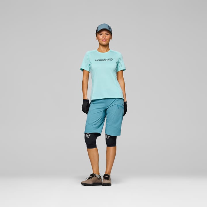 Norrøna Women's Fjørå Equaliser Lightweight T-Shirt Aqua Haze Norrøna