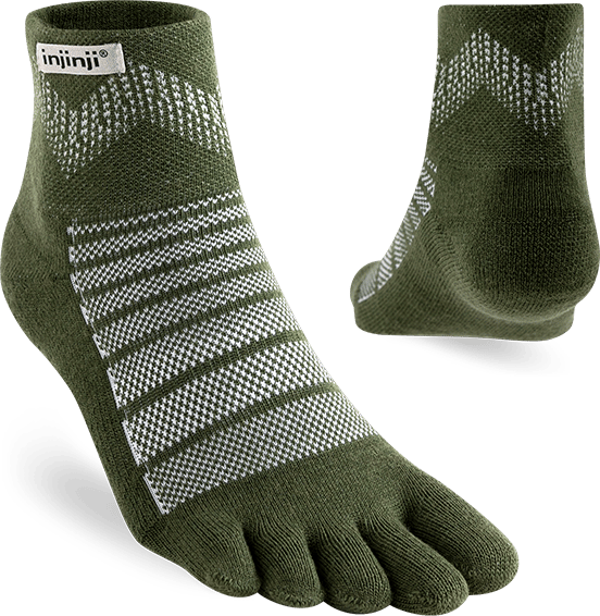 Injinji Outdoor Midweight Mini-Crew Wool Forest