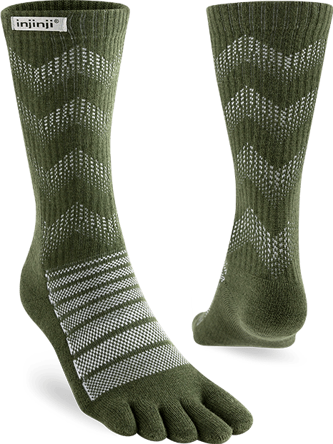 Injinji Outdoor Midweight Crew Wool Forest