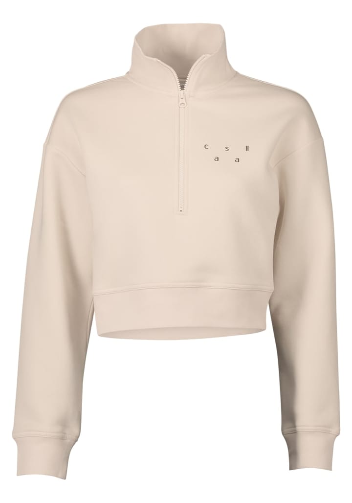 Casall Cropped Half Zip Sweatshirt Light Sand Casall Casall Cropped Half Zip Sweatshirt Light Sand Casall