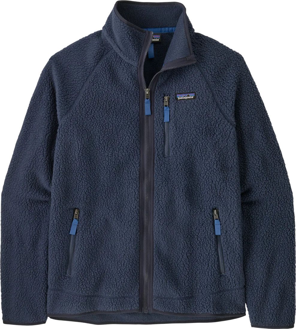 Patagonia Men's Retro Pile Fleece Jacket New Navy W/sunken Blue