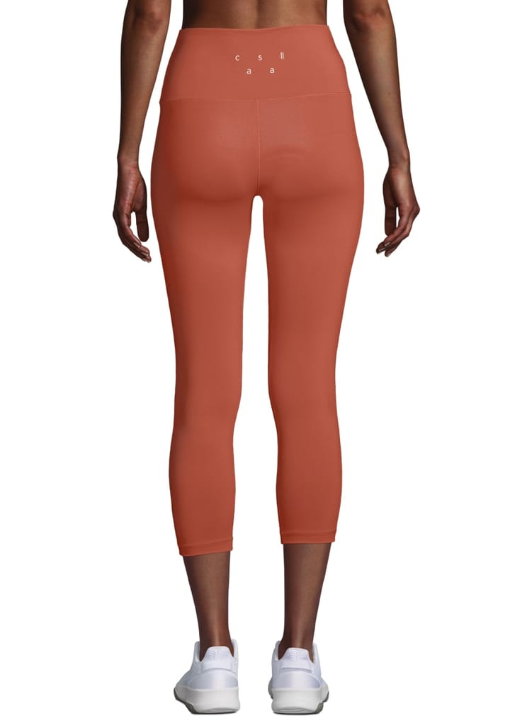 Casall Ultra High Waist Cropped Tights Burnt Sienna Red Casall Casall Ultra High Waist Cropped Tights Burnt Sienna Red Casall
