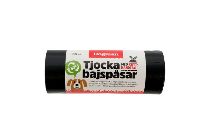 Dogman Hundepose M Knythånd 50-Pakk Svart Dogman