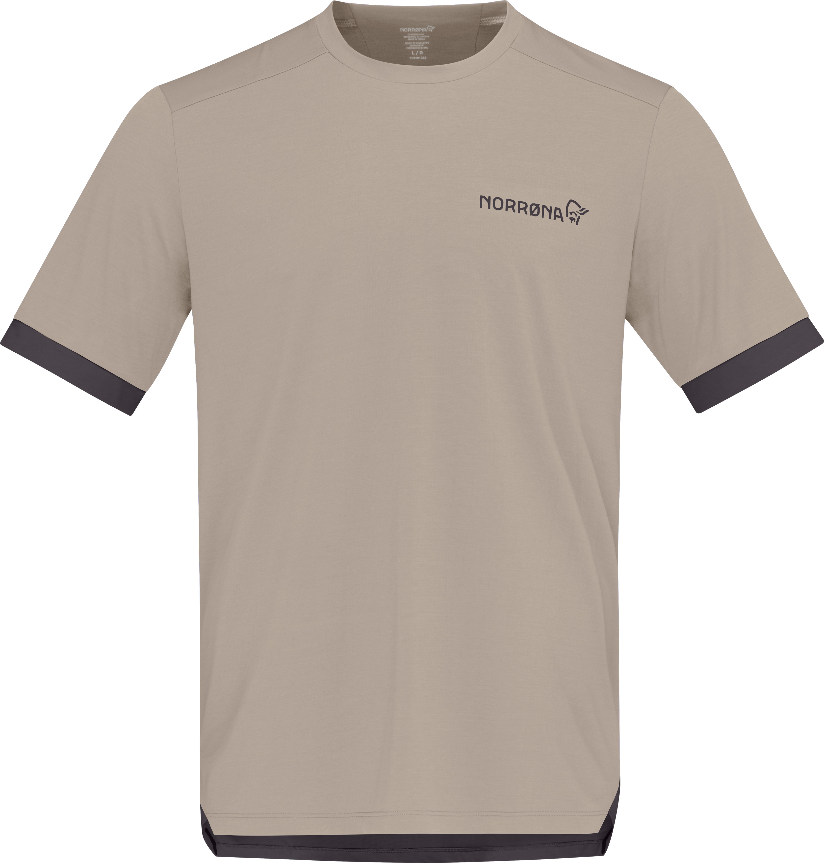 Norrøna Men's Fjørå Equaliser T-Shirt Winter Twig/Beluga Lyhythihainen treenipaita L