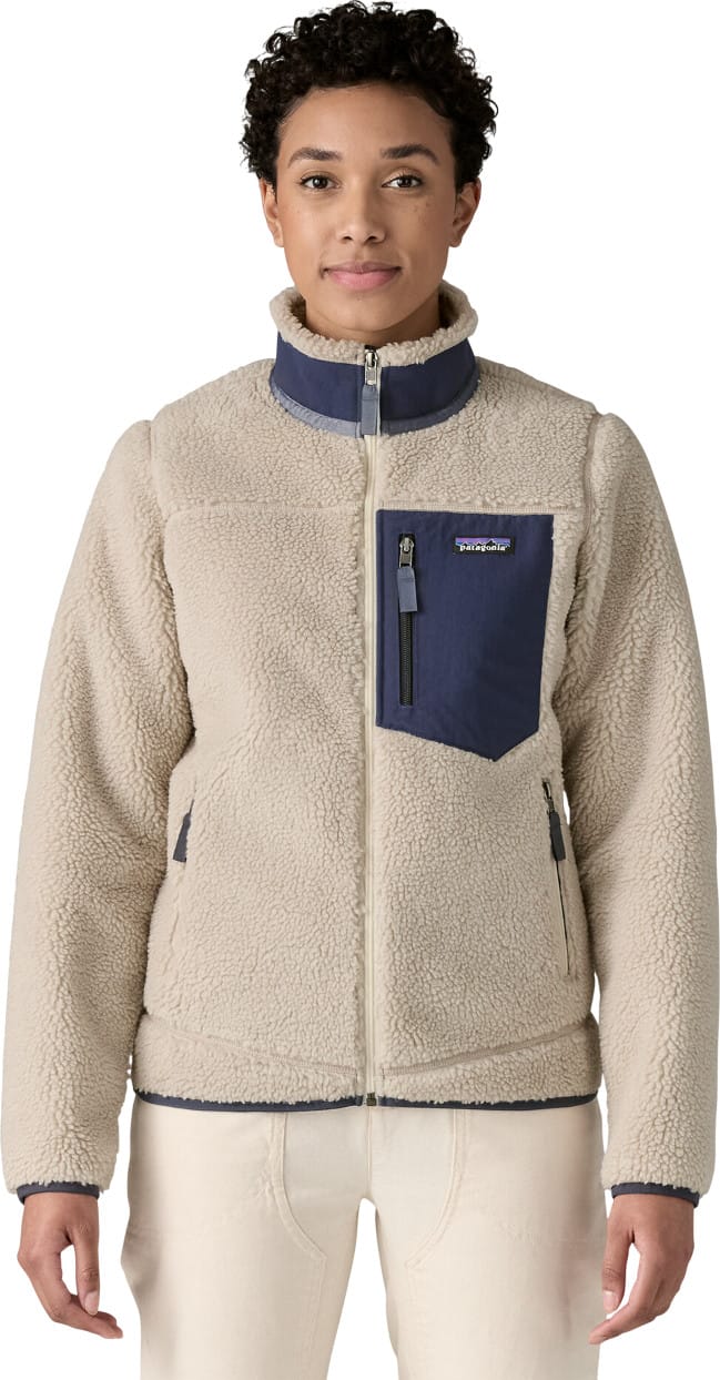 Patagonia W's Classic Retro-X Jkt Natural W/new Navy Patagonia Patagonia W's Classic Retro-X Jkt Natural W/new Navy Patagonia
