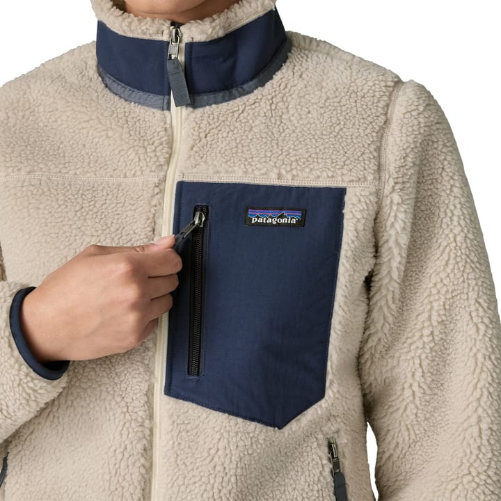 Patagonia W's Classic Retro-X Jkt Natural W/new Navy Patagonia Patagonia W's Classic Retro-X Jkt Natural W/new Navy Patagonia