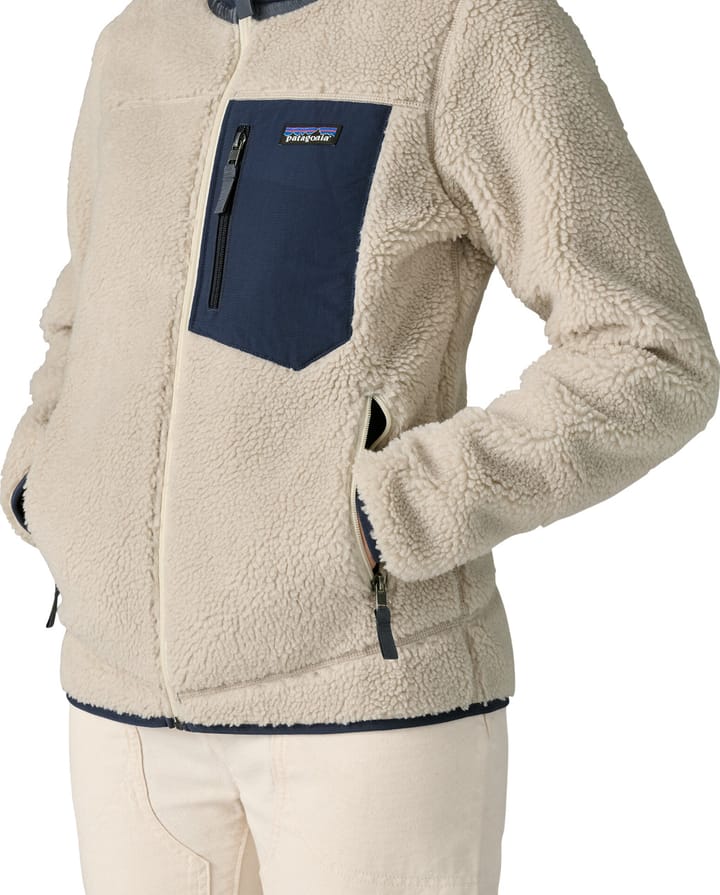 Patagonia W's Classic Retro-X Jkt Natural W/new Navy Patagonia Patagonia W's Classic Retro-X Jkt Natural W/new Navy Patagonia