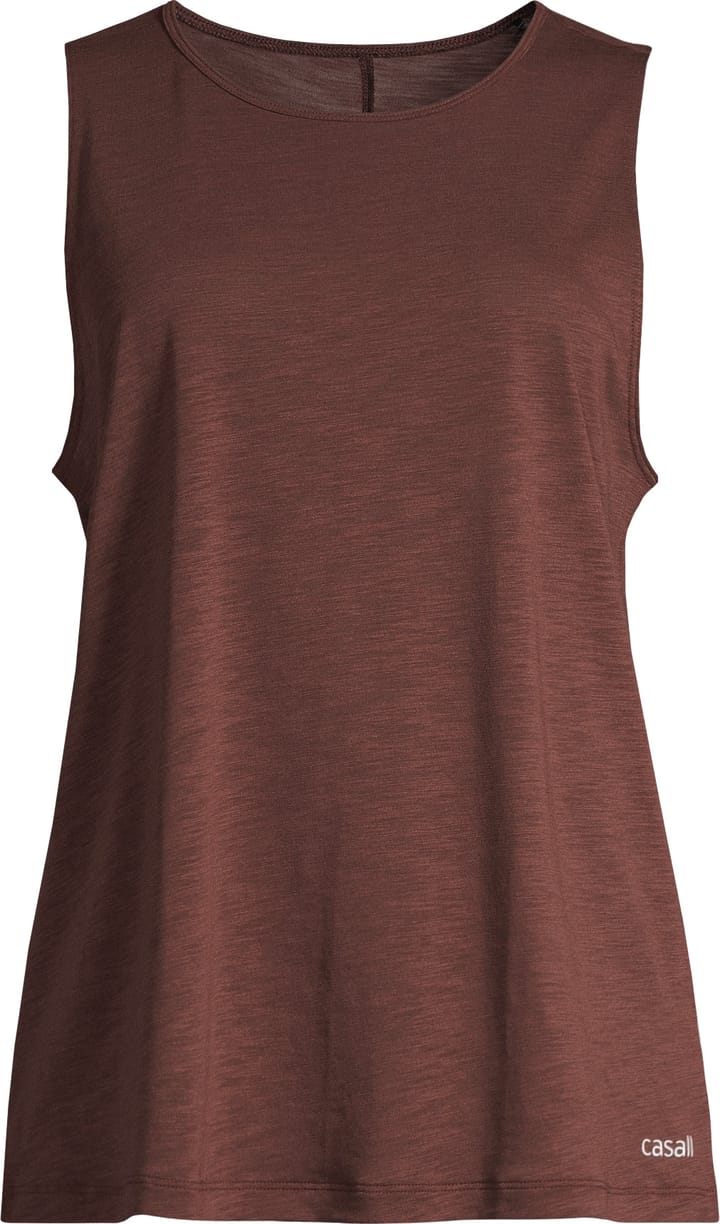 Casall Women's Soft Texture Tank Dark Brown Casall