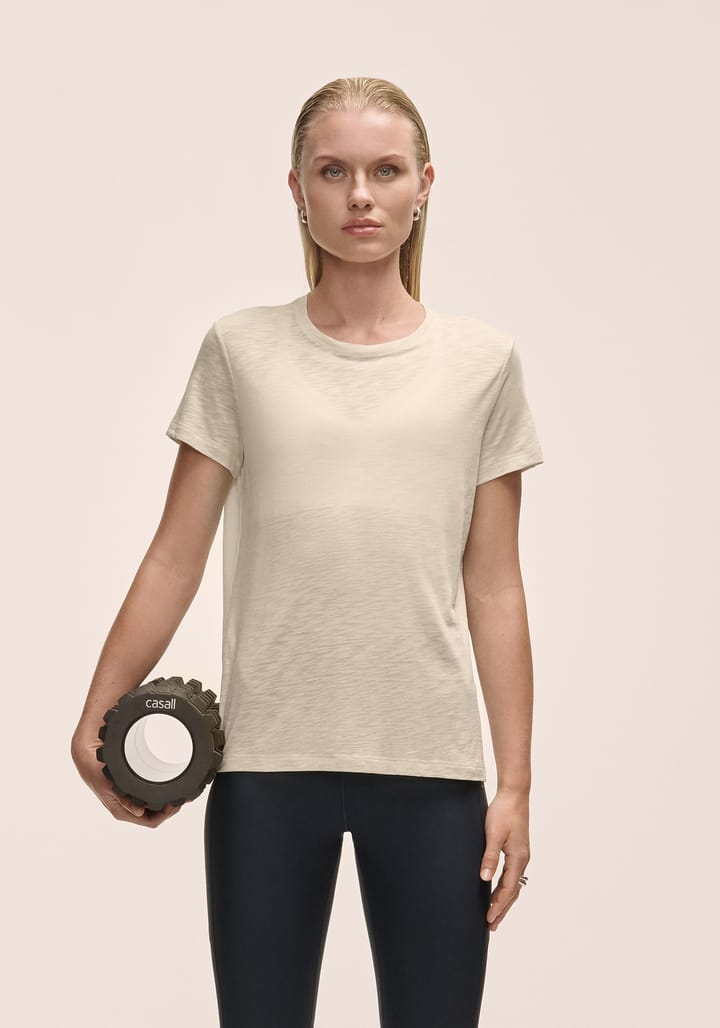 Casall Women's Soft Texture Tee Ecru Casall