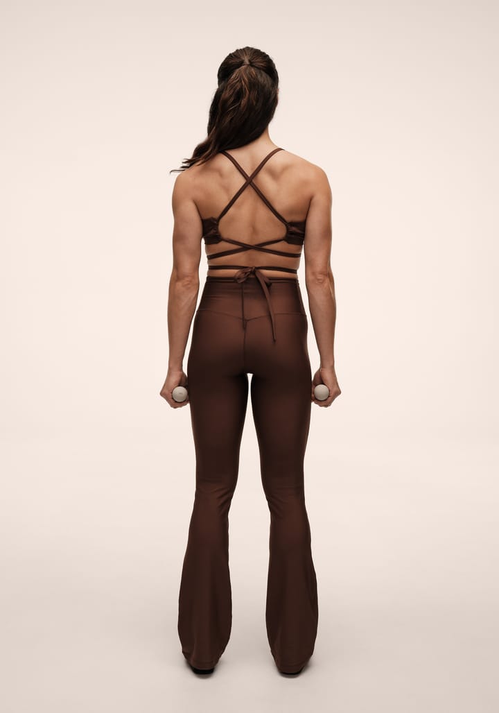Casall Women's Flare High Waist Pant Dark Brown Casall