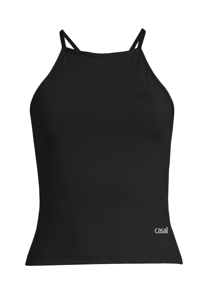 Casall Built-In-Bra Halterneck Tank Black Casall