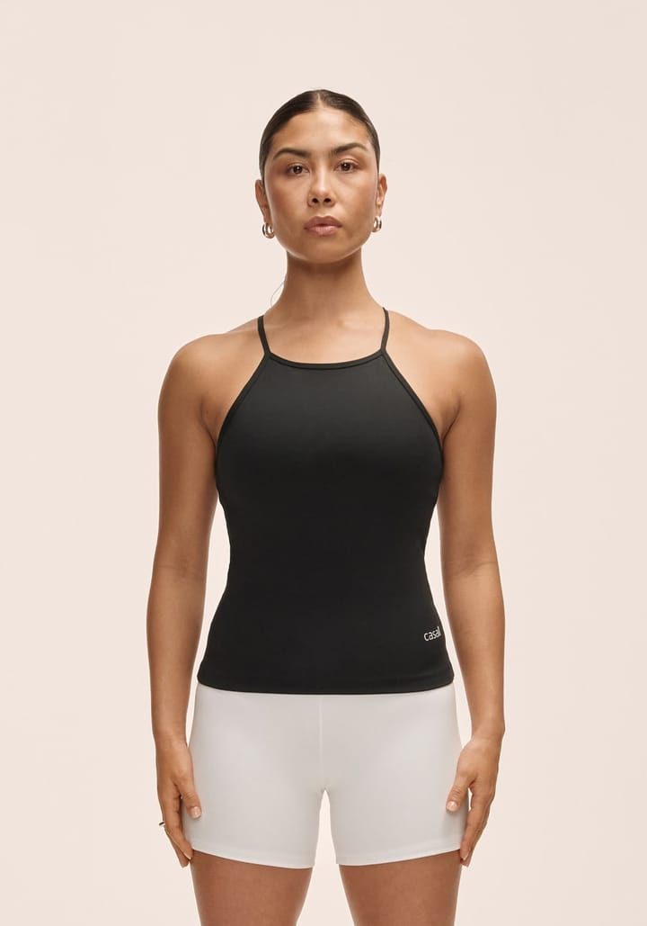 Casall Built-In-Bra Halterneck Tank Black Casall Casall Built-In-Bra Halterneck Tank Black Casall