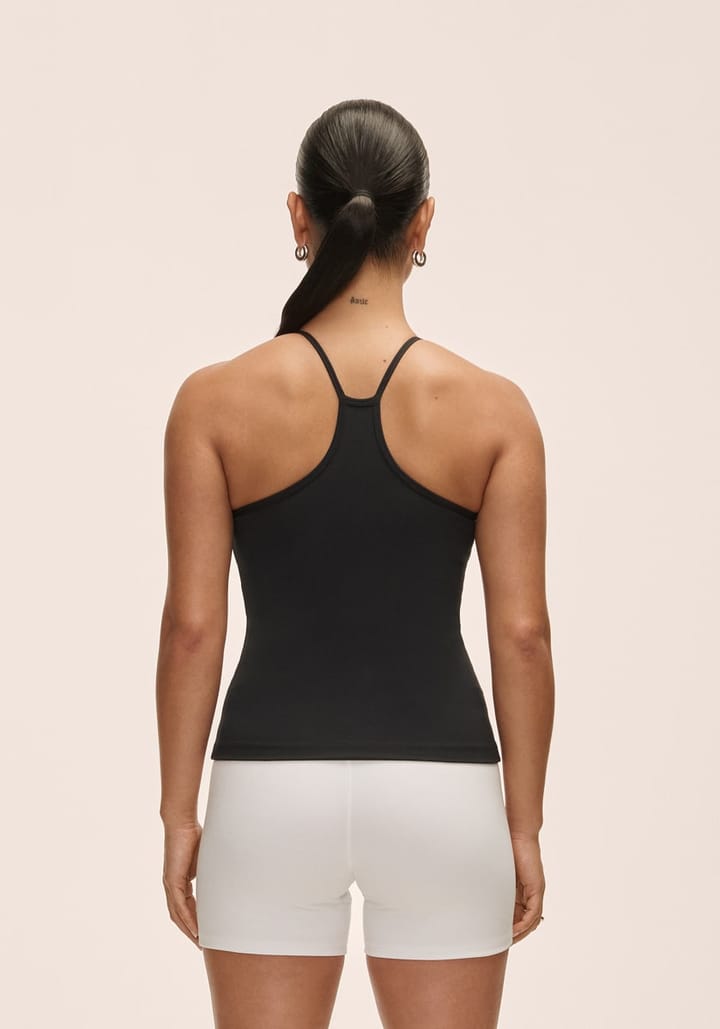Casall Built-In-Bra Halterneck Tank Black Casall