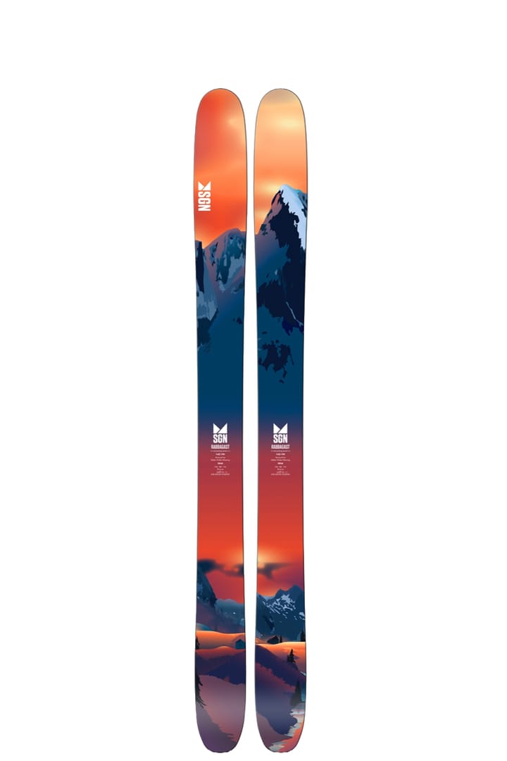 SGN Skis Rabbagast Sunset Orange Artwork SGN skis