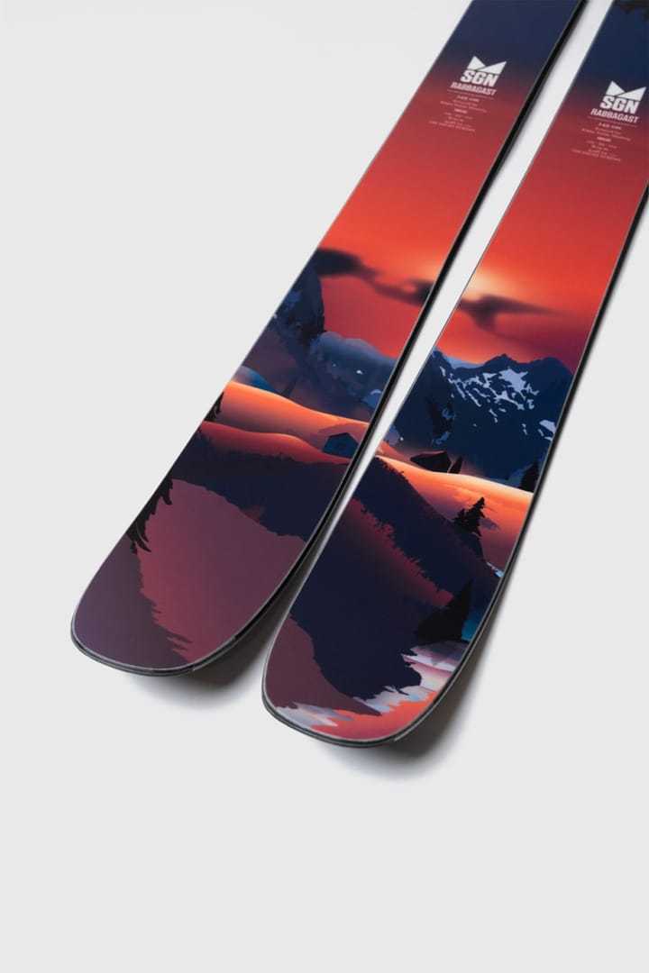 SGN Skis Rabbagast Sunset Orange Artwork SGN skis
