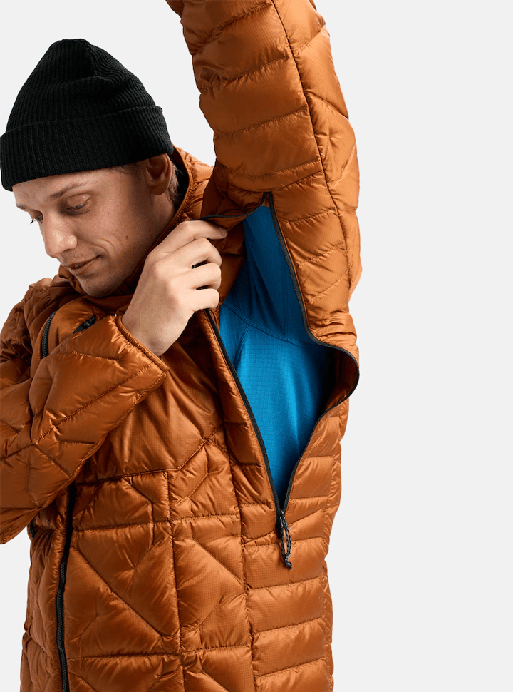 Burton Men's Ak Baker Hooded Down Insulator Chestnut Brown Burton Burton Men's Ak Baker Hooded Down Insulator Chestnut Brown Burton
