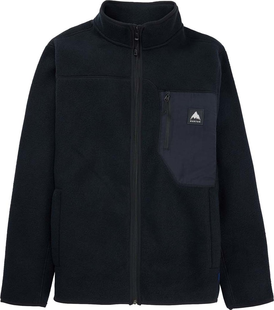 Burton Mens Cinder Full-Zip True Black Burton Mens Cinder Full-Zip True Black