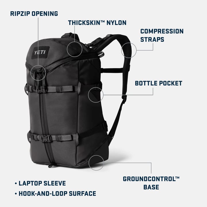 Yeti Ranchero 22L Everyday Carry Backpack Black Yeti