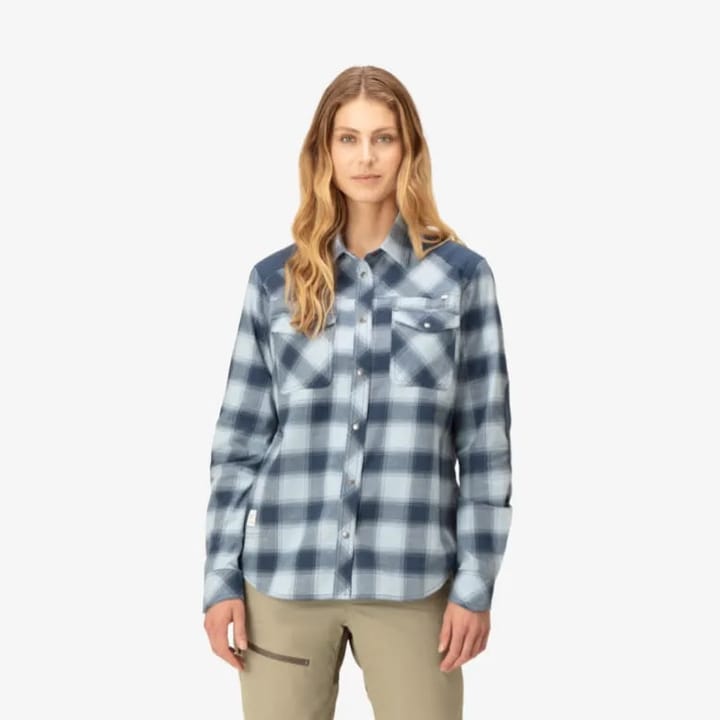 Norrøna Svalbard Flannel Shirt W's Blue Fog/Indigo Night Norrøna