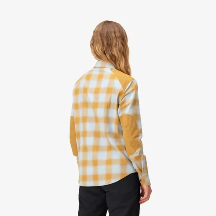 Norrøna Women's Svalbard Flannel Shirt  Blue Fog/Camelflage Norrøna