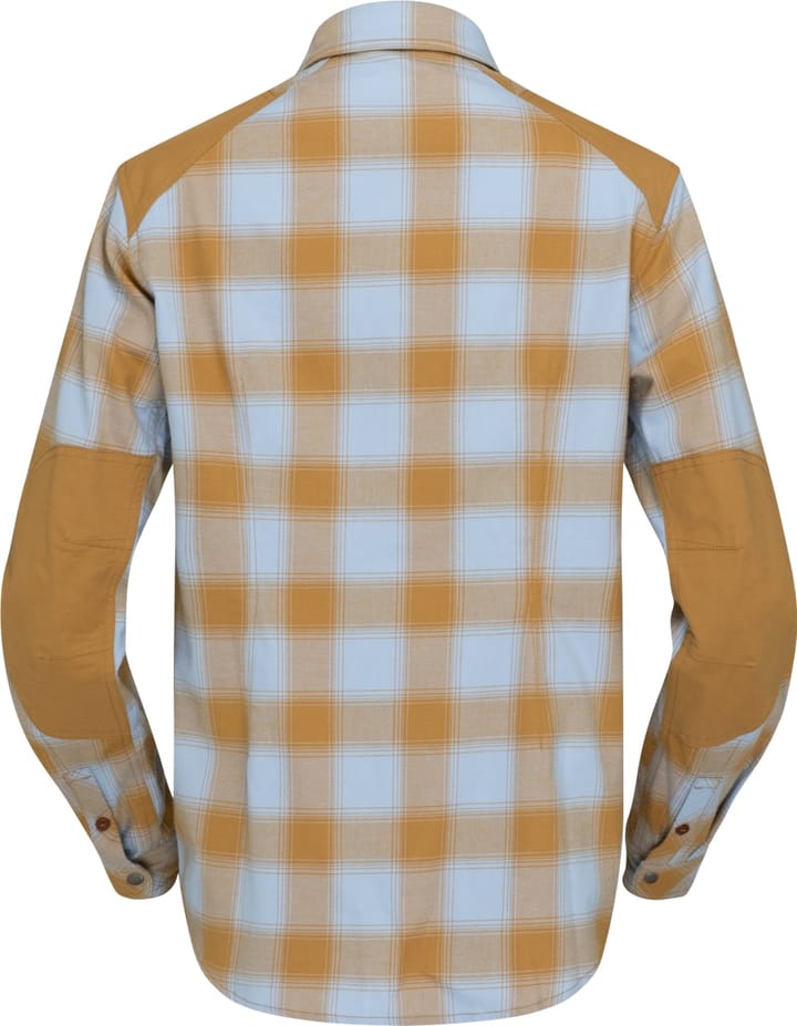 Norrøna Svalbard Flannel Shirt W's Blue Fog/Camelflage Norrøna