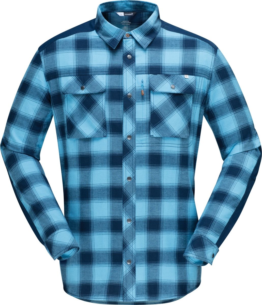 Norrøna Svalbard Flannel Shirt (M) Heritage Blue/Indigo Night